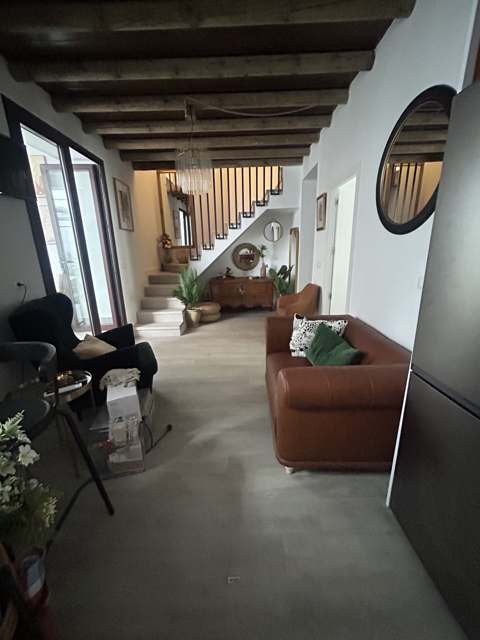 Detalles de la decoración interior de la casa rural en Málaga